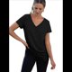 thumbnail image 1 of Camiseta Informal con Cuello en V para Mujer, Color Negro, Talla S, 1 of 9