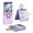Purple, variant on Compatible with Galaxy Z Flip 7 Case, (Built-in Front Screen Protector) with Hinge Protection & Ring Kickstand, Slim and Thin Protective PC Case Cover, Compatible with MagSafe, Black