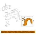 thumbnail image 3 of For 14-16 tC Coupe Front Splash Shield Inner Fender Liner Panel Plastic SET PAIR, 3 of 5