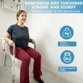 thumbnail image 2 of Toilet Safety Rails for Elderly Adults - Adjustable Bathroom Toilet Safety Frame with Handles - Stand Alone Toilet Grab Bar for Senior, Handicap & Disabled,Fits Most Toilets, White, TRX-8002, 2 of 8