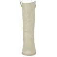 thumbnail image 4 of Women Cowgirl Cowboy Stitched Mid Calf Forever Boots Pointy Toe Western Beige Cream Bone 8, 4 of 4