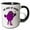Black/White, variant on 3drose, Funny Cute Raisin Cartoon Character the Voice of Raisin Pun, 15oz Two-tone Red Mug