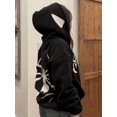 thumbnail image 2 of Y2k Sudaderas con capucha con estampado de arañas Frauen Männer Hip Hop Reiß verschluss Langarm Jacke Mäntel Herbst Winter Harajuku lässig lost Kapuze Sudadera, 2 of 5