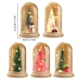 thumbnail image 2 of Mini Christmas Tree Decorations Christmas Tree Miniature In Glass Dome With LED Lights For Christmas DIY Craft Party Decoration, 2 of 5