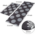 thumbnail image 6 of 2 PCS Kitchen Rugs and Mats Cushioned Anti-Fatigue Kitchen Rugs, Black Mandala Waterproof Non-Slip Kitchen Mats Washable for Floor Kitchen Laundry Office (17.3"x30"+17.3"x47"), 6 of 6