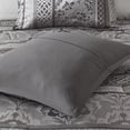 thumbnail image 2 of GDF Studio Luxury 7-Piece Jacquard Comforter Set with Decorative Pillows, King Size, Gray, 2 of 8