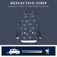 thumbnail image 5 of FORMRS Unisex School Backpack 17" Student Travel Bag with Laptop Compartment, White Airplane Pattern, 5 of 7