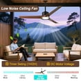 thumbnail image 2 of 52 Inch Outdoor Ceiling Fan with Light and Remote, Reversible Waterproof  Fan for Gazebo Pergola Porch Deck Balcony, Wet Rated Plug-in Hanging Ceiling Fan for Outside$$Tools & Hardware Other, 2 of 9