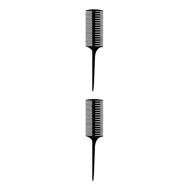 Vogacara Peine resaltador, tejido de doble cara, diseño de aluminio, teñido de plástico, herramientas de salón DIY, accesorios, regalos para Type4 NO4 Vogacara CBP196011