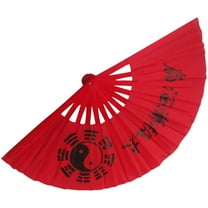 Masteelf Plastic and Nylon Handheld Fan for Performance Red Foldable Fan 7 Inch