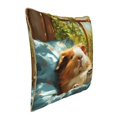 thumbnail image 2 of Haiem Lazy Home Style Guinea Pig Print Velvet Soft Solid Decorative Square Throw Pillow Covers Set with Elegant Piping Christmas Cushion Case for Sofa Bedroom Car-18"x18", 2 of 8