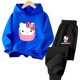 thumbnail image 3 of Conjunto de sudadera con capucha de Hello Kitty Kuromi para niños, juego de dibujos animados para niños, traje de camión de primavera y otoño, sudadera de manga larga, lindas sudaderas con capucha par, 3 of 5