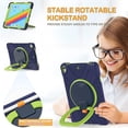 thumbnail image 3 of HCTian Case for iPad Air 3 10.5 Inch 2019, Hybrid Shockproof Rugged Silicone Case with Pencil Holder, Folding Hand Grip, Stable Kickstand,Carrying Shoulder Strap for iPad Pro 10.5” 2017, 3 of 6