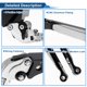 thumbnail image 4 of Palanca de freno y embrague corta larga para Kawasaki Z1000SX 2017-2020, palanca de manillar de motocicleta ajustable, aleación de aluminio, mango tono plateado con extremo negro, 4 of 6