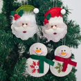 thumbnail image 3 of 4pcs Christmas Tree Decorations Creative Cloth Santa Claus Small Hanging Pieces Snowman Small Hanging Decors Christmas Hanging Pendant, 3 of 3