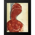 thumbnail image 2 of Modigliani, Amedeo 11x14 Black Modern Framed Museum Art Print Titled - Portrait In Red, 2 of 5
