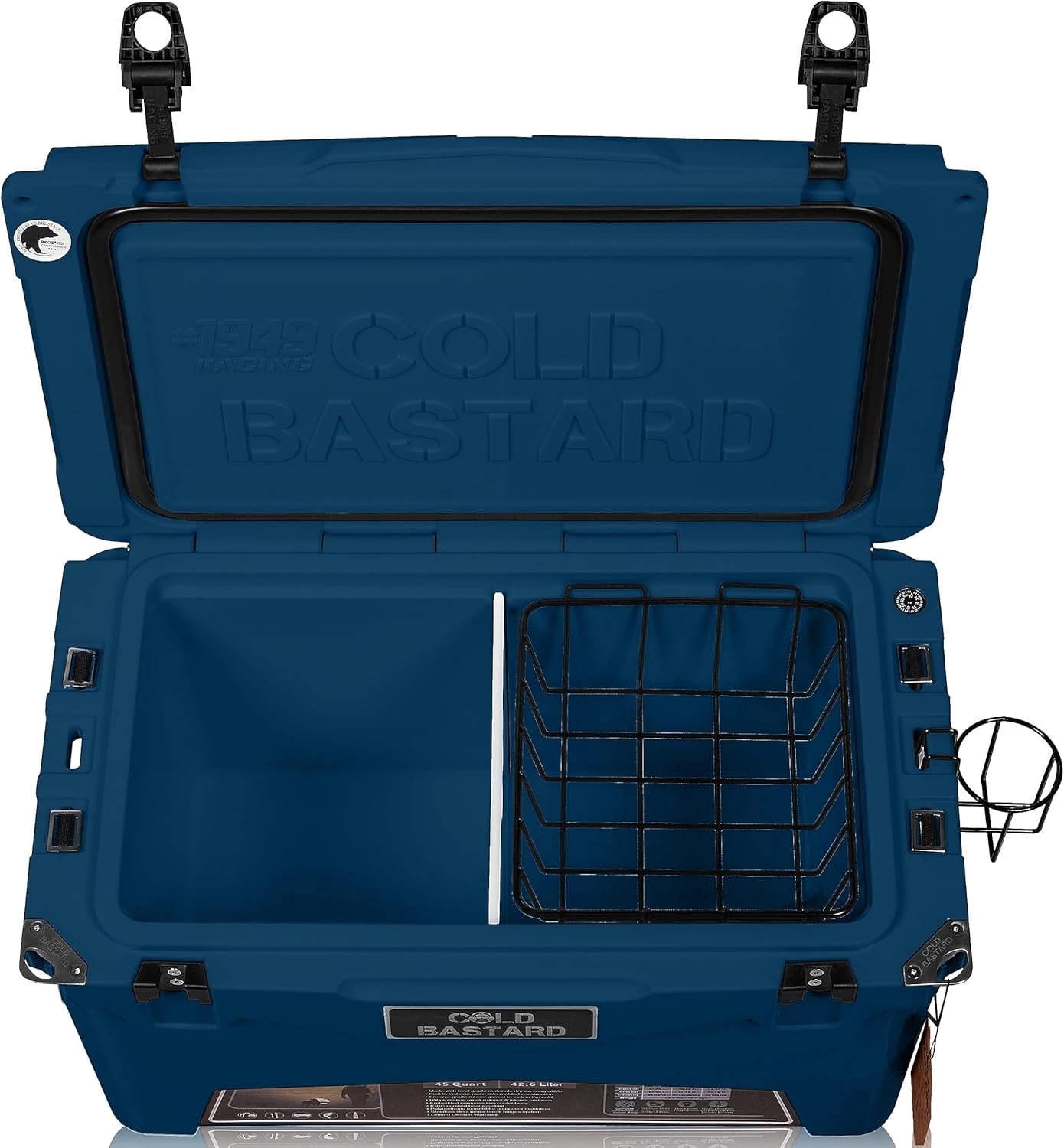 COLD BASTARD COOLERS 45QT Cold Bastard Rugged+ Navy Storm Best Premium Ice Chest Cooler Accessories Free S&H, CB45-NS