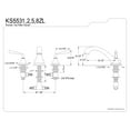 thumbnail image 2 of Kingston Brass KS5535ZL Silver Sage Two-Handle Deck Mount Roman Tub Faucet, Oil Rubbed Bronze, 2 of 4