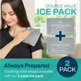 thumbnail image 6 of 2 Pack Reusable Ice Packs for Injuries - Soft Ice Pack with Velvet Soft Fleece Fabric | Flexible Hot and Cold Gel Ice Pack Set- Cold Packs for Injuries, Knee, Back, Neck Pain - 10 x 6, Grey, 6 of 7