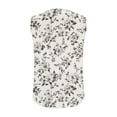 thumbnail image 6 of Women's Floral Tank Tops Crew Neck Sleeveless Irregular Hem Tunic Blouse Summer Casual Outfits Loose Fit (M, Khaki), 6 of 6