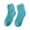 Blue, variant on Women's Pastel Mid-Crew Plush Socks｜Soft Candy Color House Socks｜Warm Indoor Wear with Non-Slip Sole Options