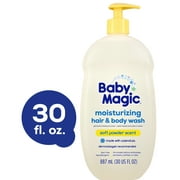 Baby Magic Tear-Free Gentle Hair and Body Wash for Infants, Soft Powder Scent, Hypoallergenic, 30 oz