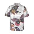 thumbnail image 3 of Bixox Men's Hawaiian Shirts Men's Vintage Butterflies Print Short-Sleeve Shirt-Small, 3 of 8