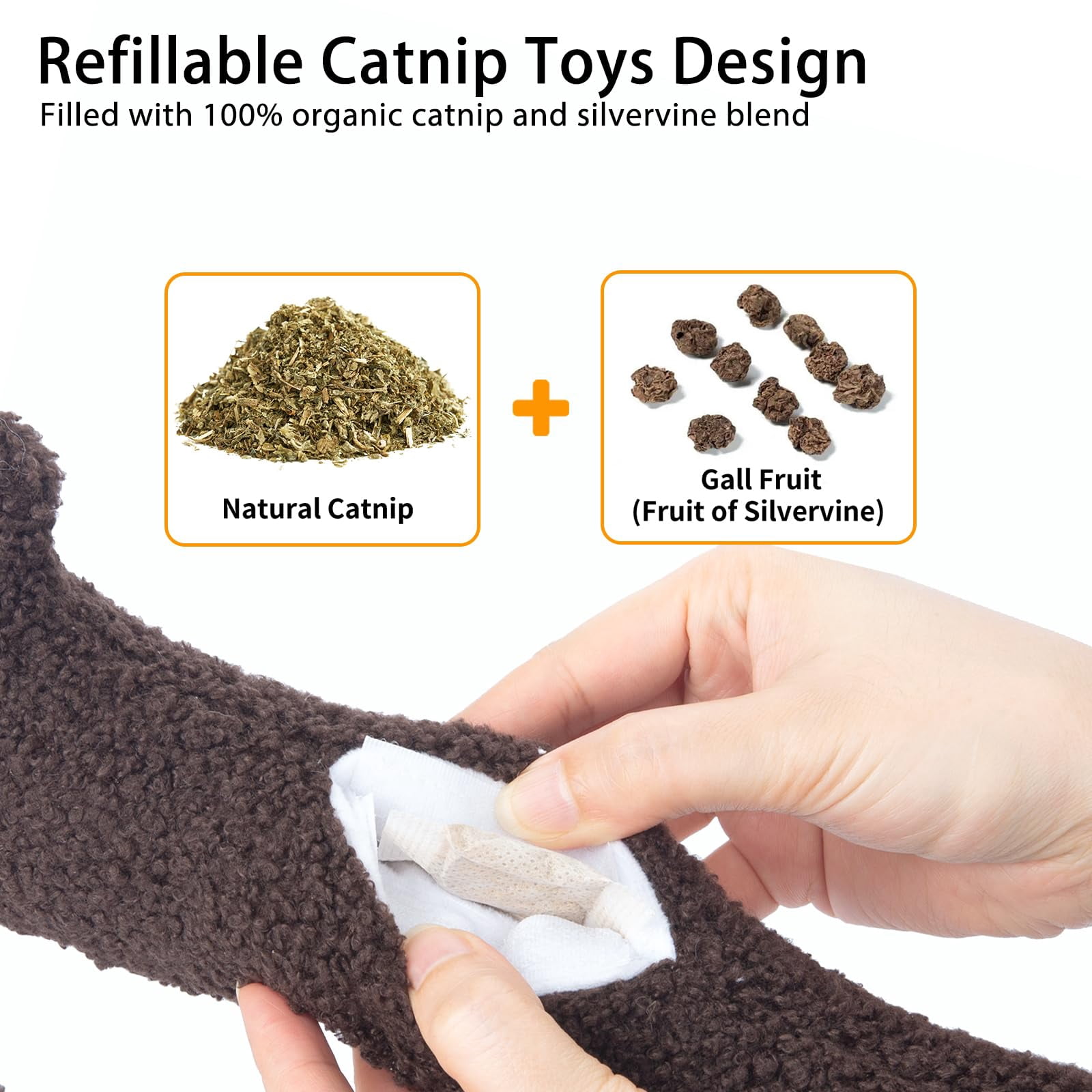 Catnip Cat Toys, 5 Pack, Plush Cat Nip Toys for Indoor Kitten Kitty, Interactive Cat Kicker Chew Safe Teeth Cleaning Toys, Fun Vegetable Shape