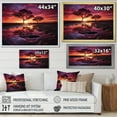 thumbnail image 4 of Designart "Country beauty Sunset Silhouette" Landscape Sunset Floater Framed Wall Art Print, 4 of 7