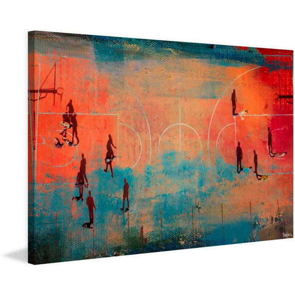 "Court Shadows" Painting Print on Wrapped Canvas