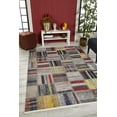 thumbnail image 3 of Piska Grey Modern Polyester Area Rugs for Living Room Washable Rugs Boho Moroccan Area Rug Soft Geometric Bohemian Distressed Indoor Rug for Bedroom Dining Room Office Foldable Nonslip Rug, 3 of 9