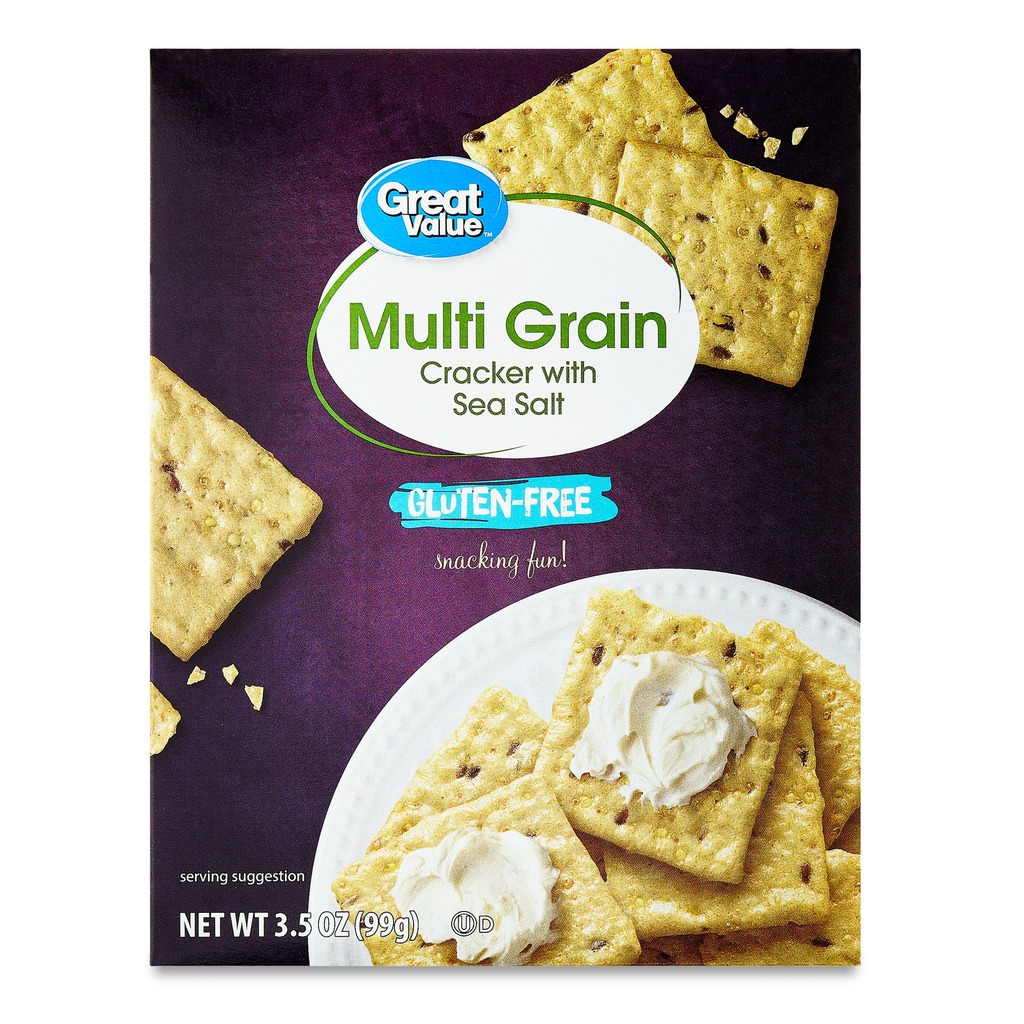 Great Value Multi Grain Crackers with Sea Salt, 3.5 oz