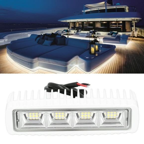 Boat Dock Lamp, 12/24 V 6.3in LED Boat Light Bar IP68 Waterproof for Marine for RV