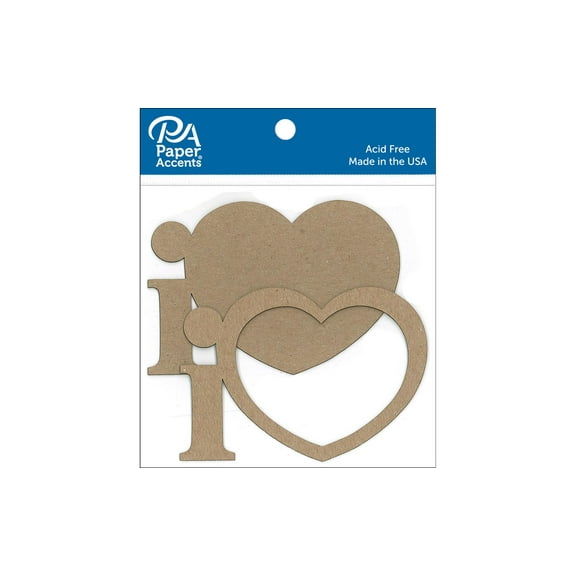 Chip Shape 8pc I Heart Natural