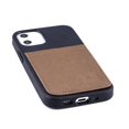 thumbnail image 4 of Dockem iPhone 12 mini BIO M2B Wallet Case; Friendly Materials, Built-in Metal Plate, 1 Card Slot, Black/Tan, 4 of 9