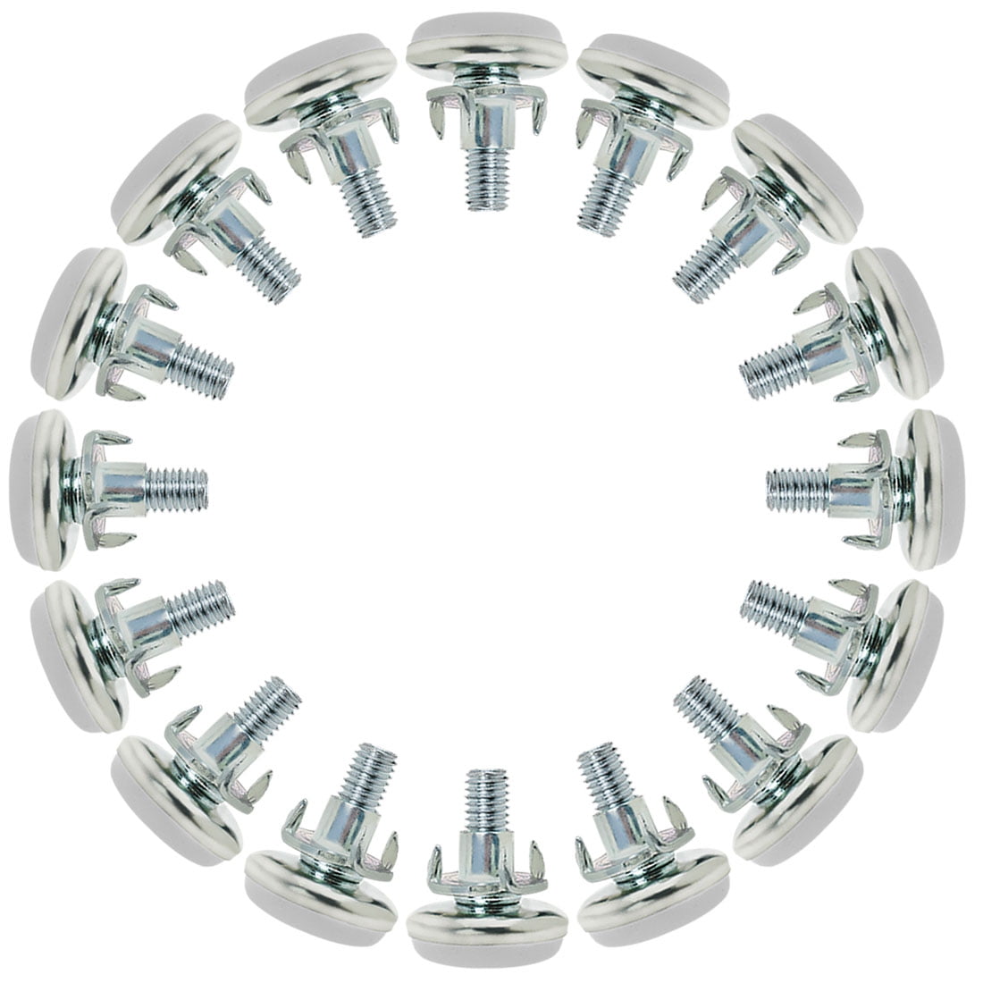 M8 x 25 x 30mm Leveling Feet Adjustable Leveler for Furniture Cabinet Leg 16pcs