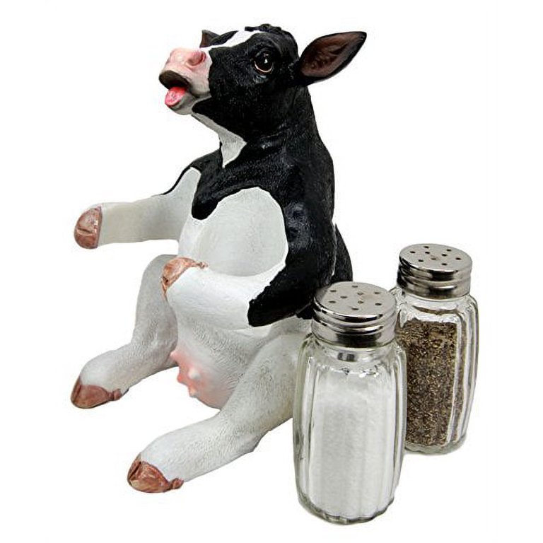 Ebros Farm Grassland Bovine Cattle Cow Moo Moo Salt Pepper Shakers