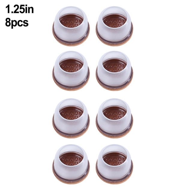 BUYISI Chair Leg Elastic Soft Glue Fits All Shape Hardwood Floors 8 Pack Medium round
