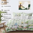 thumbnail image 5 of Happy Easter Gnome Queen Size Comforter Set, Rabbits Daisy Flower Green Plaid Egg Bedding for All Seasons, 4 Pcs Bed Set, 1Quiltcover (90"x92") ,1Sheet(94"x116"), 2Pillowcases (30"x20"), 5 of 9