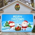 thumbnail image 1 of Hml Christmas Decorations Christmas Garage Door Tapestry Home Background Wall Cloth Cartoon Snowman Pattern Festive Party Decoration Tapestry, 1 of 1