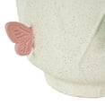 thumbnail image 4 of DecMode 11" Butterfly Wide White Ceramic Vase with Multicolor Accents, 4 of 9