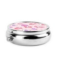 thumbnail image 3 of ZICANCN Round Pill Box Organizer with 3 Compartment, Pink Candy Love Heart Portable Travel Pill Cases for Pocket or Purse, 3 of 6