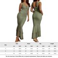 thumbnail image 2 of Vestido Amoldeado Al Cuerpo Vestido ajustado para mujer Ahueca hacia fuera el vestido largo de verano Traje de vacaciones (Verde S) Kuymtek para Mujer Verde T M, 2 of 6