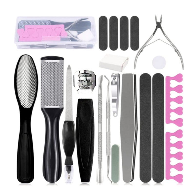 Professional Pedicure Tools Kit, 20 in 1 Stainless Steel Pedicure Foot  Supplies Set, Foot Files Callus Dead Skin Remover, Pedicure Foot Spa Tools  at