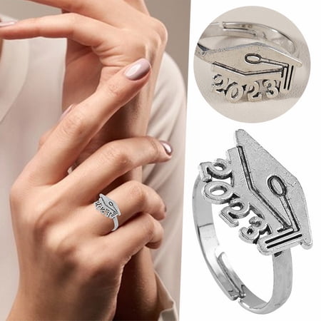 BNNG Class Of 2023 Graduation Ring Graduation Gifts Idea For Her Junior College High School Graduation Gift Alloy Ring For Class Of 2023 Graduates Students Available Ring
