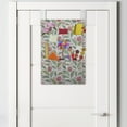 thumbnail image 2 of Floral Hanging Pocket Organizer, Design of Striped Flowers and Leaves Blots Pastel Colored Vintage Pattern, Printed Polyester Storage Bag with Pockets, 14" x 20", Ruby and Reseda Green, 2 of 2