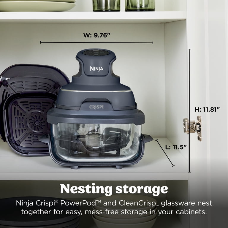 Ninja, Air Fryer, FN101GY, 4-Qt & 6-Cup Glass Containers - Walmart.com