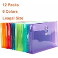 Atefa Plastic Legal Size Envelopes with String Tie Closure, 1-1/4 ...