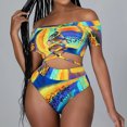 thumbnail image 4 of Cómodo traje de baño de dos piezas con estampado de bikini elegante para mujer Traje de baño Traje de baño Conjunto de ropa de playa OAVQHLG3B Store lin121212, 4 of 4