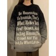 thumbnail image 3 of Suéteres de mujer de otoño con letras, estilo preppy americano, holgados, ropa de calle, hipster, punk, tejidos de punto, tiernos, elegantes, cuello redondo, manga larga, chic., 3 of 5